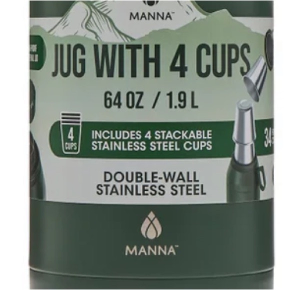 Manna 64OZ Green Stainless Steel Jug Set - Picture 3 of 7